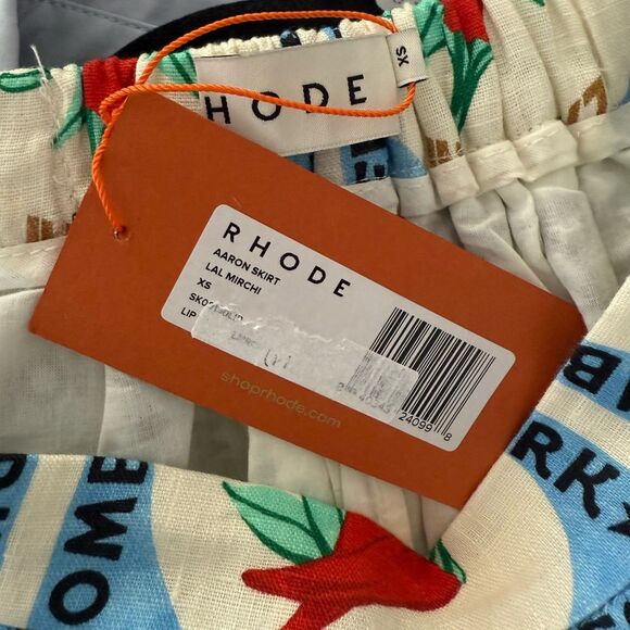 Rhode Aaron Midi Skirt in Lal Mirchi XS NWT - Picture 10 of 10